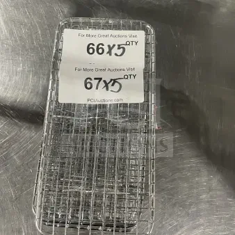 Vollrath stainless steel Super Pan wire grate, 1/3 size, commercial quality, stack of five, labeled for auction quantity.