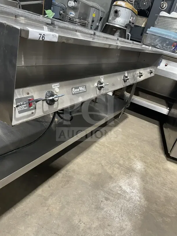 Vollrath ServeWell 5-well electric hot food table, model 38119, stainless steel, commercial use, 208-240V, good condition.