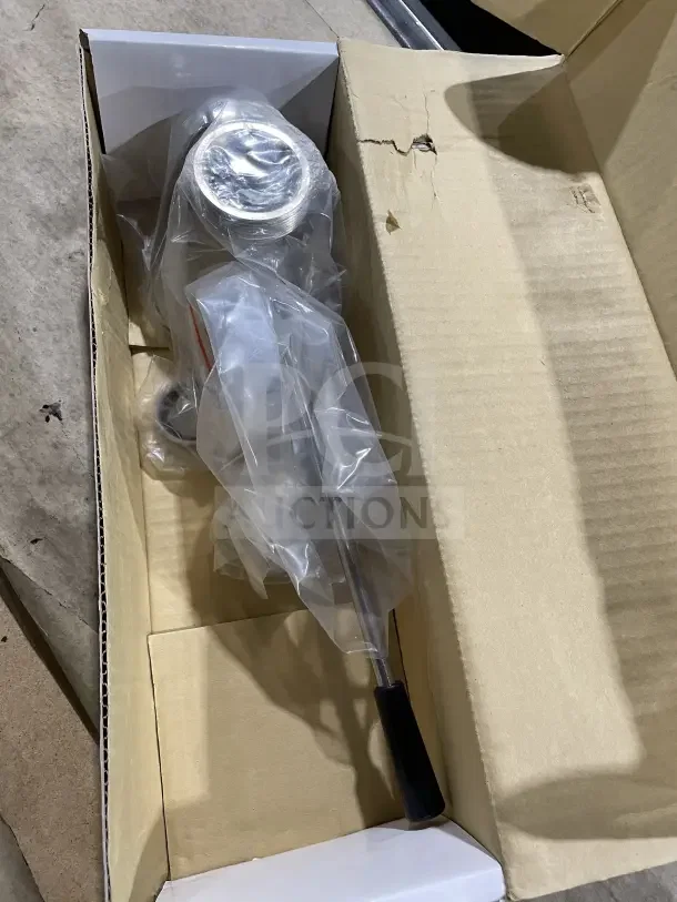 Brand new T&S commercial lever handle waste drain valve in box, sealed in plastic, pristine condition.