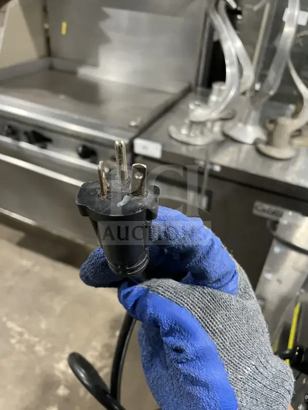 Hatco Commercial Stainless Steel Conveyor Toaster Model ITQ8751C, in good condition. Close-up of power plug.