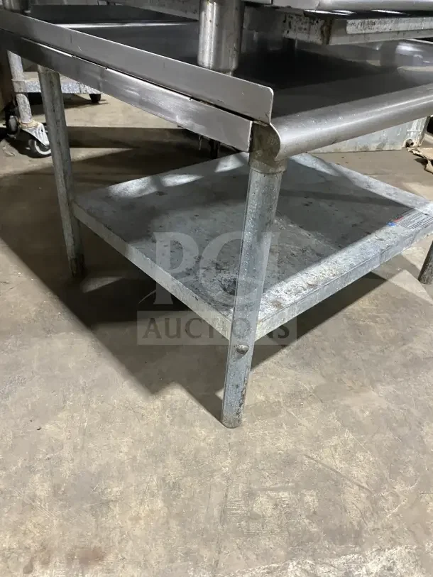 UltraMax 36" Stainless Steel 6-Burner Countertop Hot Plate Model 806HA with Steel Equipment Stand; strong condition.