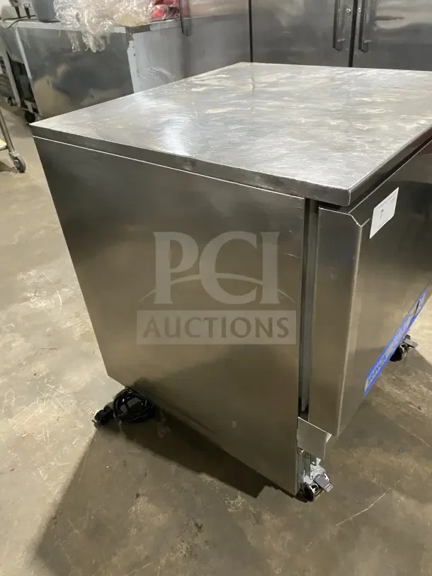 Irinox EF20.1 commercial stainless steel undercounter blast chiller/shock freezer, model EF201, SN 051700268, on wheels.