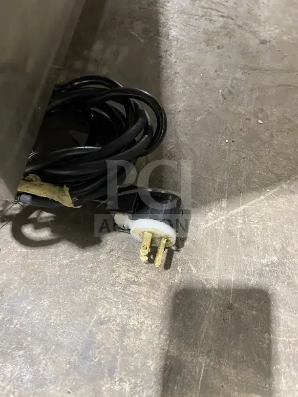 Irinox EF201 stainless steel undercounter blast chiller plug and cord, model EF20.1, SN: 051700268, in used condition.