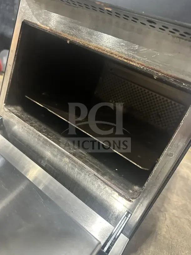 MerryChef Eikon E2S high-speed cook oven, black, electric, countertop, 208/240V, 1 phase, interior view, good condition.