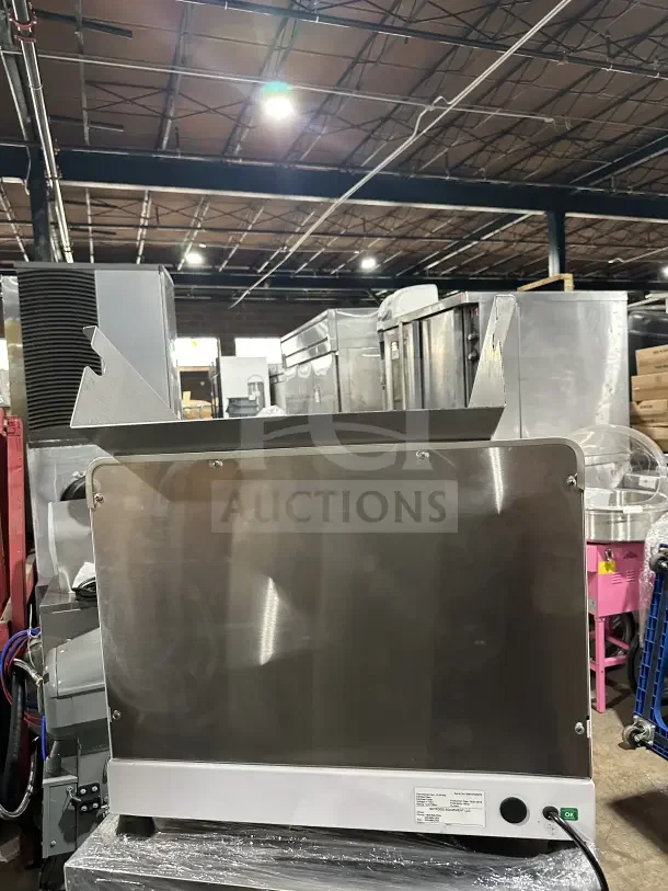 Skyfood CLM400 countertop dough roller and sheeter, 110V, stainless finish, Model: CLM-400, SN: 268727000279, excellent condition.