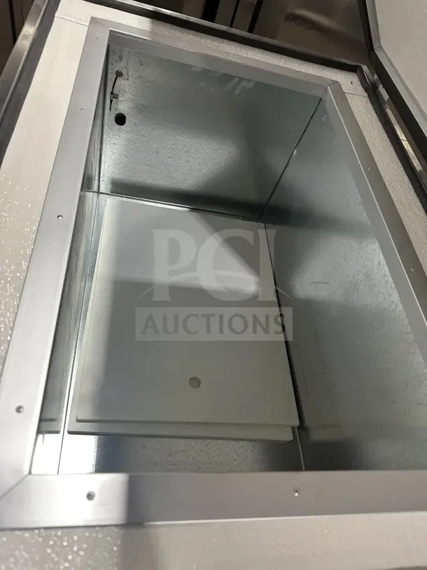 So-Low Commercial Ultra-Low Temp Chest Freezer, Model C855, 115V, 1 Phase. Interior view, pristine condition.
