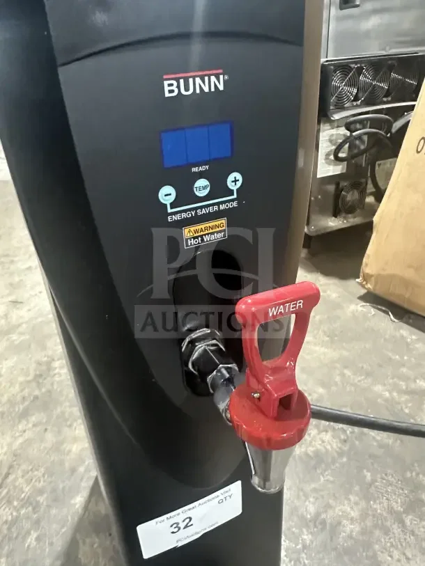 Bunn Element Series Model H5X stainless steel hot water dispenser with digital controls, in used condition, 208V, 1 Phase.