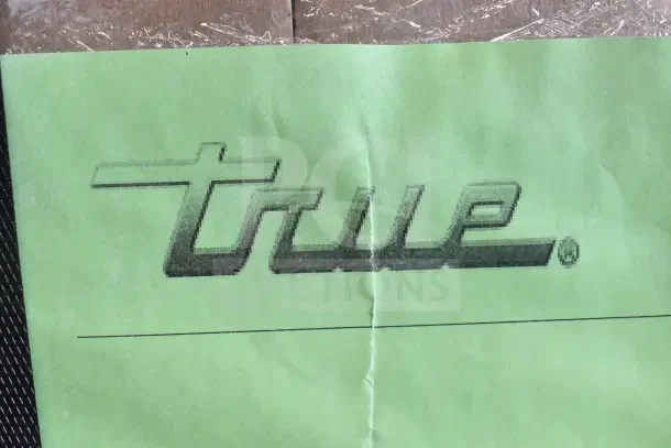 True TSCI-600R-G-PH Commercial Cooler with visible True logo, labeled scratch and dent, 115V, single door reach-in.