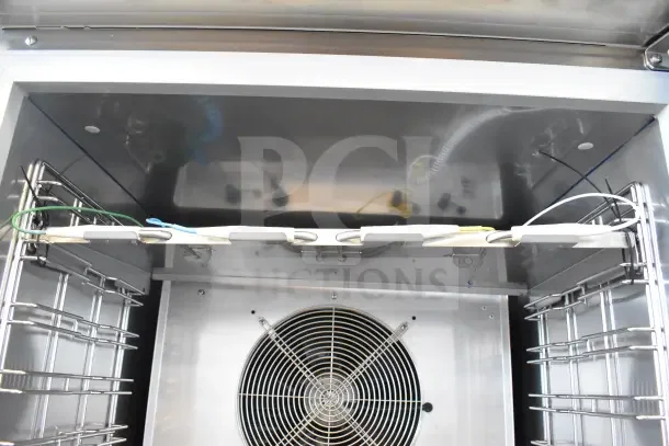 2022 Desmon GBF-15+ETL stainless steel commercial blast chiller with 4 probes, fan, and shelving. 220V, 3 Phase, on casters.