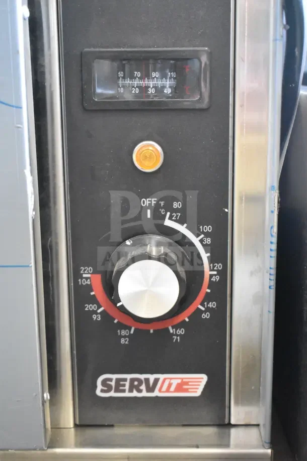 BRAND NEW ServIt 423WDSFS2 Commercial Double Drawer Warmer control panel with temperature settings, 120V, 1 Phase.