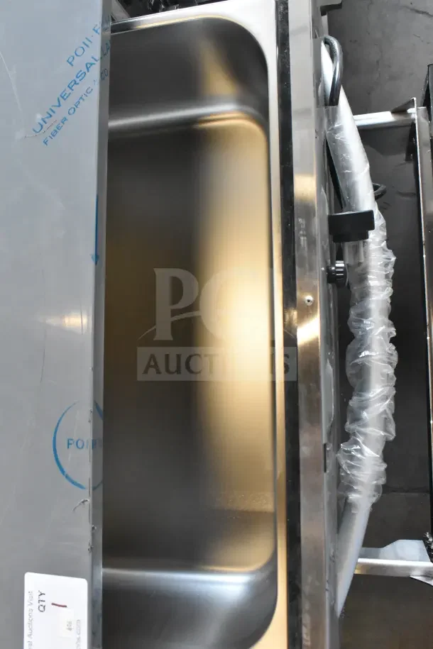 Brand new ServIt 423WDSFS2 drawer warmer, 120V, 1 phase, showing stainless steel interior; scratch and dent condition.