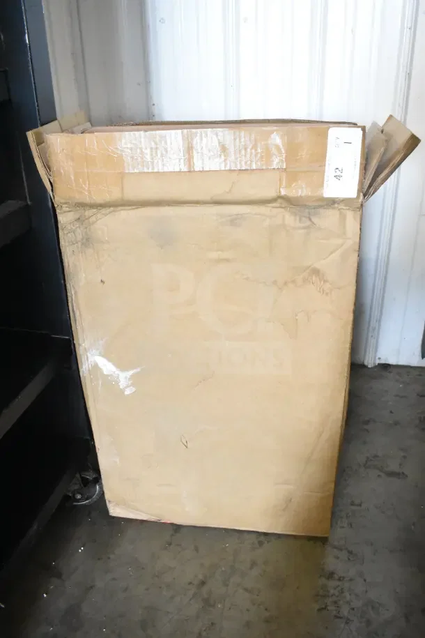 Brand new Xlerator Recess Kit in damaged cardboard box; visible dents and scratches.