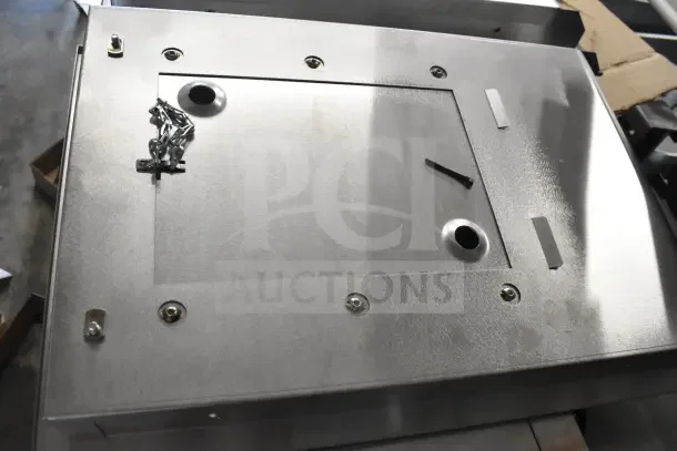 Brand new Xlerator Recess Kit with minor scratches. Stainless steel, mounting hardware included, ready for installation.