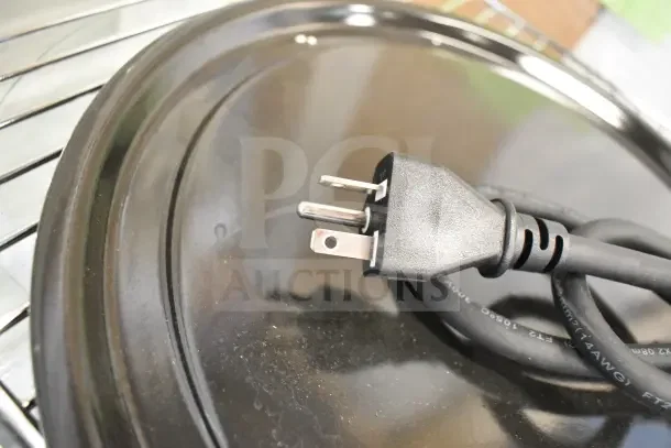 KoolMore KM-CWO30-SS 30-inch built-in microwave power cord, black with 3-prong plug, shown on a metal surface.