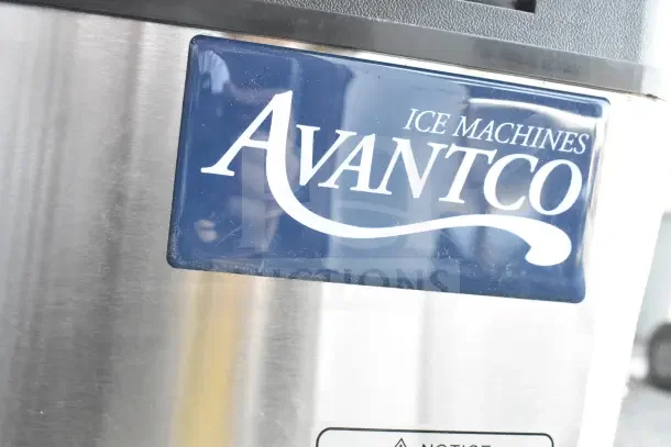 Brand new Avantco 194UCH210A commercial ice machine label, 222 lb capacity, 115V, 1 Phase, scratch and dent condition.