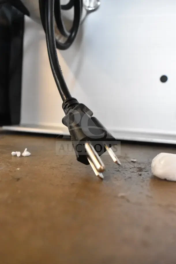 "Brand new Sirman countertop meat grinder power cord. 115 volts, 1 phase. Minor scratches visible on plug."