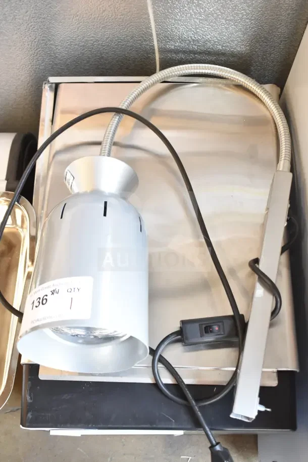 Brand new 2026 Nemco 6016 carving station, single bulb, wooden base, minor scratches, 120V, 1 phase.