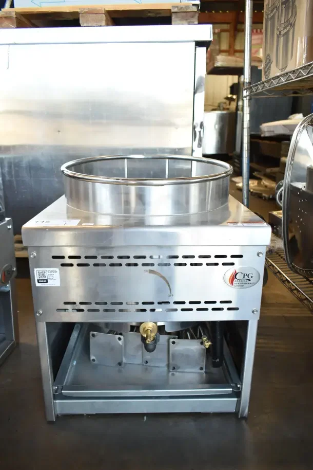 BRAND NEW Cooking Performance Group WOKR16N natural gas wok range with 16" ring, 125,000 BTU, minor scratches.