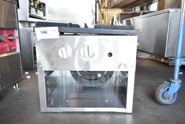 BRAND NEW Cooking Performance Group Commercial Single Burner Gas Stock Pot Range, scratch and dent condition, stainless steel.