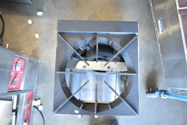 BRAND NEW Cooking Performance Group single burner gas stock pot range, minor scratches, commercial-grade, durable construction.