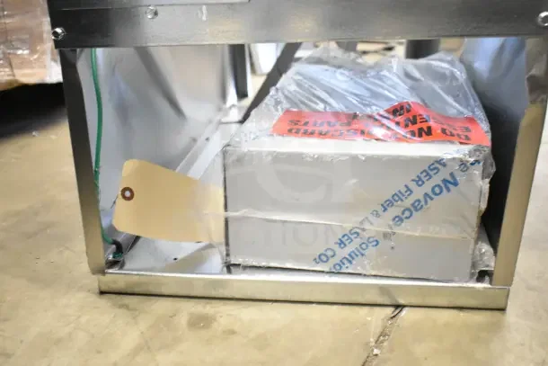 Brand new Imperial IFS-40-E 40 lb. electric fryer, 240V, 3 phase, with some dents. Includes caution packaging labels.