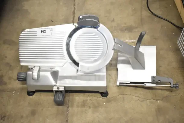BRAND NEW Hobart EDGE10-11 10" manual meat slicer with blade sharpener. 115V, 1 phase. Model 2022. Scratch and dent condition.