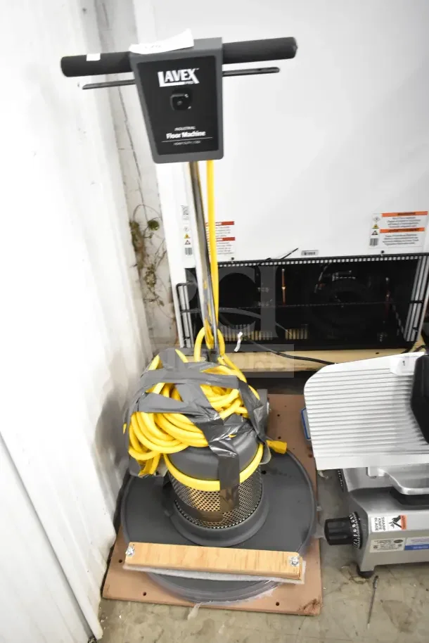 Brand new Lavex Pro 20" 978LPS20BDC burnisher, scratch and dent, high-speed 1500 RPM, dust control, floating handle.