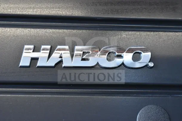 Chrome Habco logo on the 2019 SE18 commercial single door cooler merchandiser. 115 volts, 1 phase.
