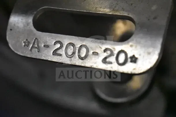 Hobart A200 dough mixer tag showing model number "A-200-20."