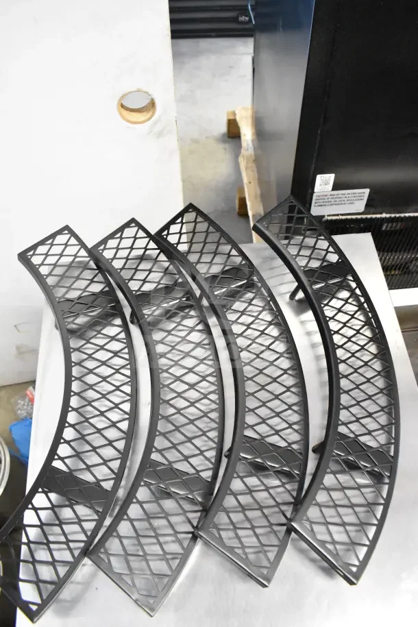 BRAND NEW SCRATCH AND DENT Bighorn 24" Mini Ranch Fire Pit grates. Black metal, lattice design, slight cosmetic wear.