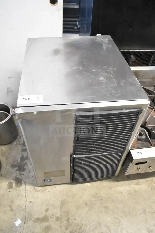 Hoshizaki KM-350MAJ commercial ice machine, 387lb capacity, crescent cubes, 115V, 1 phase, stainless steel exterior, good condition.