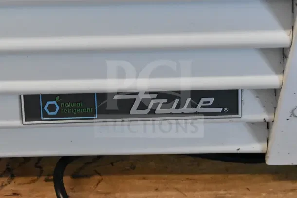 2021 True TSCI-600R-G-PH commercial cooler, single door, logo and "natural refrigerant" label visible. Model TSCI-600R-G-PH.