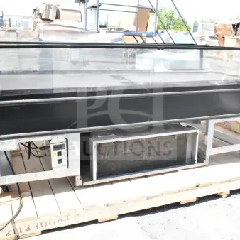 Structural Oasis MI48R Commercial Cooler, horizontal open air design, 220V, 1 phase, visible control panel, sturdy frame.