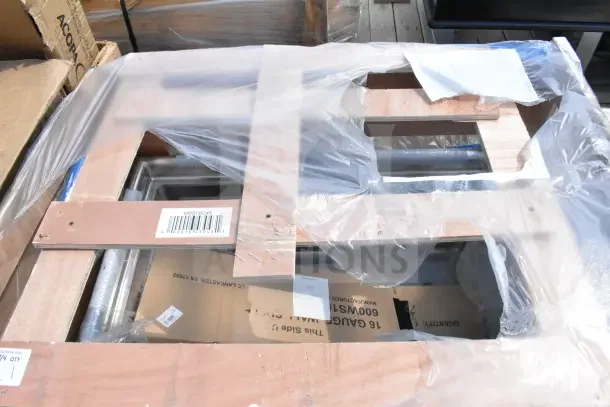 Brand new Regency 600s13624s Spec Line 41" commercial sink, one compartment, scratch and dent, wrapped in packaging.