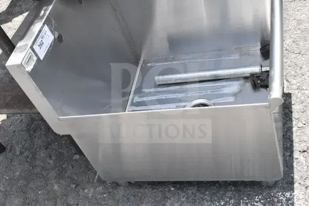 Steelton 522US12424 24" x 24" x 14" utility sink, stainless steel, includes 8" center faucet openings, in good condition.