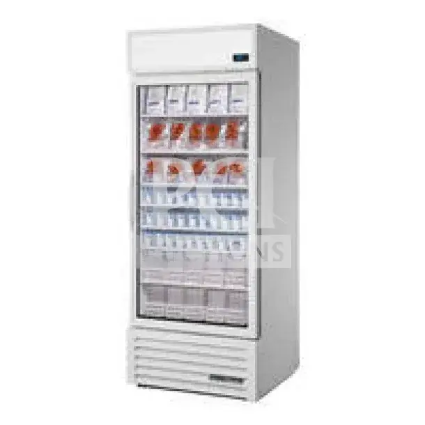 Brand new True TSCI-600R-G-PH commercial cooler; single door, glass front, scratch and dent condition, 115V, 1 phase.