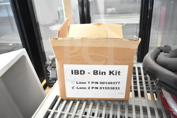 Box labeled "IBD Bin Kit" with part numbers: P/N 00149377, P/N 01553833, new condition.