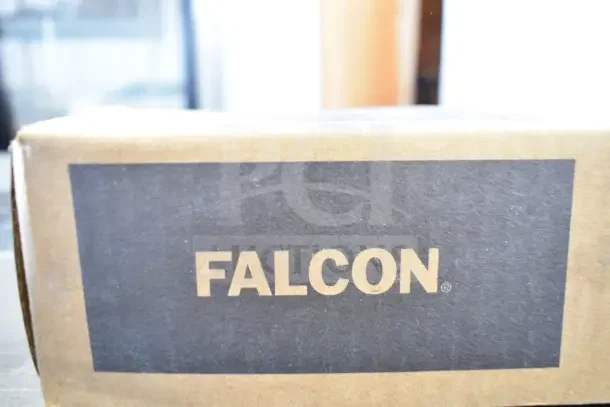 Brand new Falcon SC81A Door Closer in an unopened box, featuring the Falcon logo on the packaging.