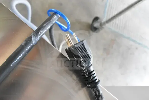 BRAND NEW Noble 495HTDT513 Glass Washer plug and cord detail, showing minor scratches. 208V/240V, 1 phase.