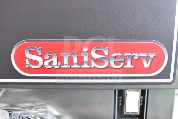 BRAND NEW SaniServ 414, 20 Qt. air-cooled soft serve machine, Noble model 495HTDT513, minor scratches, 208/230V.