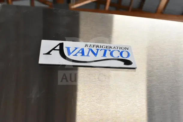 Alt text: Avantco logo on the 2025 Avantco 178A49FHC Commercial 2 Door Reach In Freezer, scratch and dent condition.