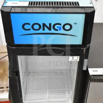 2023 T-50L Mini Commercial Cooler Merchandiser, 115V, 1 Phase, model T-50L, branded "CONGO." Includes glass door.