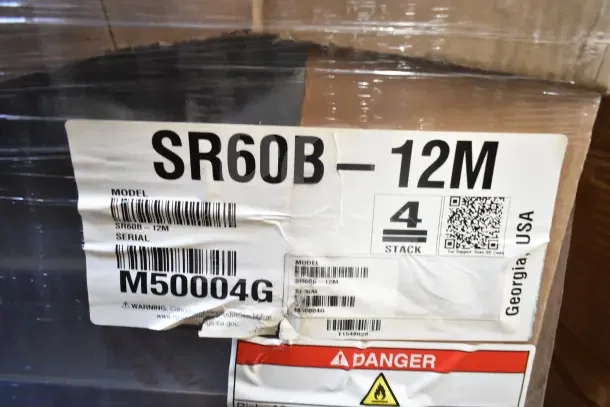 Hoshizaki SR60B-12M Mega Top Refrigerated Prep Table label, brand new with slight scratches, 115 volts, 1 phase.