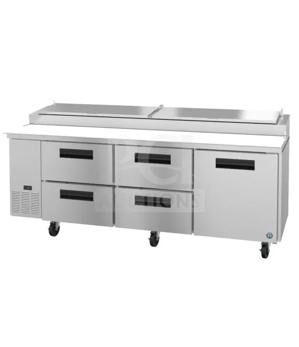 2023 Hoshizaki PR93A-D4 Pizza Prep Table, drawer/door combo, scratch and dent, 115V, 1 Phase, stainless steel.