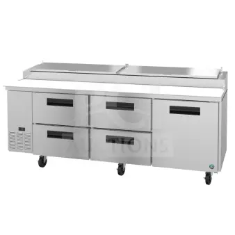 2023 Hoshizaki PR93A-D4 Pizza Prep Table, drawer/door combo, scratch and dent, 115V, 1 Phase, stainless steel.