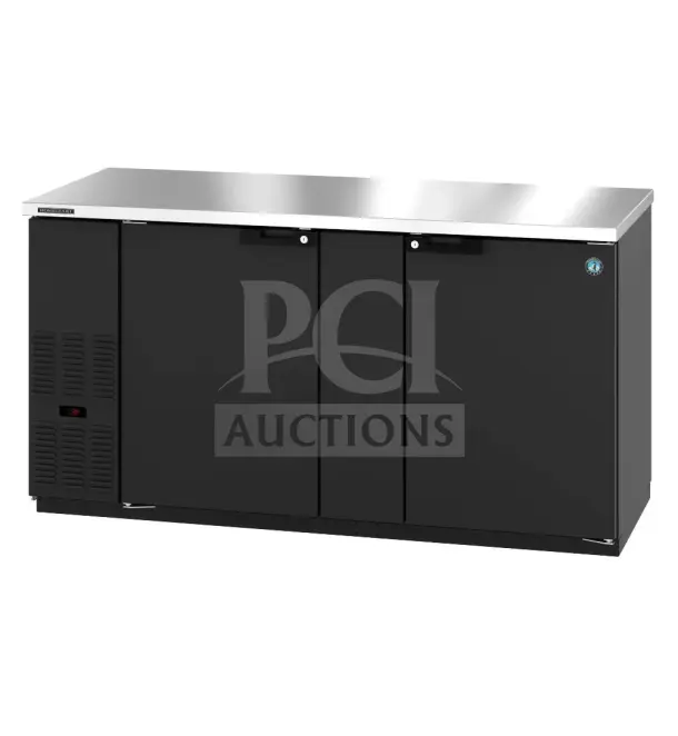 Brand new Hoshizaki HBB-3-69 Black Vinyl Back Bar Cooler, 115V, 1 Phase, late model, minor scratches and dents.