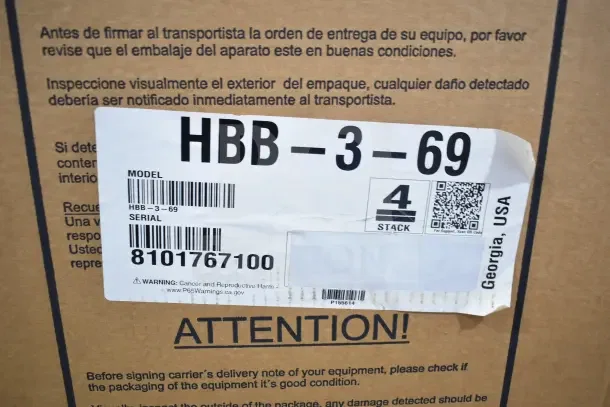 Hoshizaki HBB-3-69 Black Vinyl Back Bar Cooler, brand new, 115V, labeled as scratch and dent, serial 8101767100.