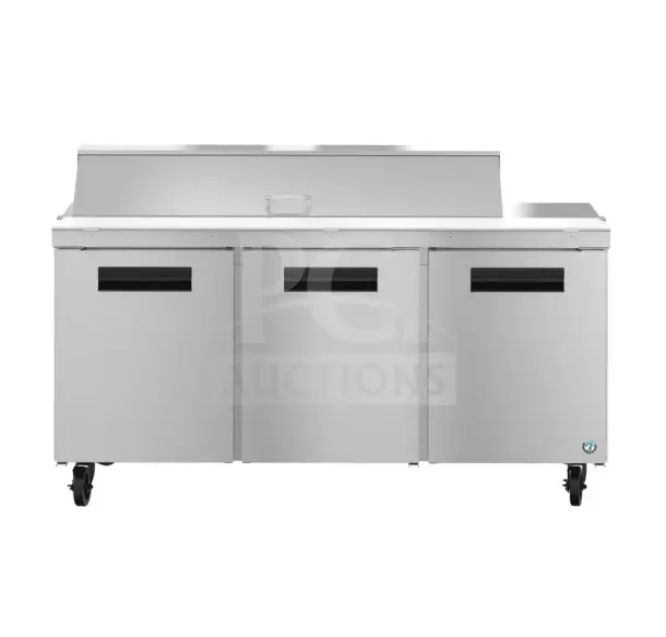 Brand new 2022 Hoshizaki SR72B-16 Steelheart prep table. Scratch and dent condition. 115V, 1 Phase. Stainless steel.