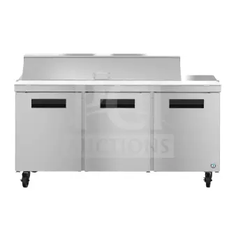 Brand new 2022 Hoshizaki SR72B-16 Steelheart prep table. Scratch and dent condition. 115V, 1 Phase. Stainless steel.