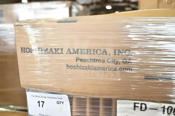 BRAND NEW 2023 Hoshizaki FD-1002MRJZ-C Ice Machine in packaging, 821 lb capacity, remote air-cooled, scratch and dent condition.